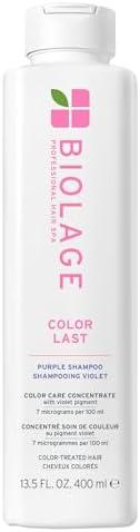 Biolage Color Last Purple Shampoo - pH Balancing Shampoo for Color-Treated Blonde Hair, Neutralizes Brass & Unwanted Warm Tones, Violet Pigments, Vegan, Paraben-Free