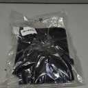 Hiasan French Door Curtains for Small Window, Rod Pocket Short Front Sidelight Curtain, 1 Panel (Black, W 24 inch x L 40 inch)