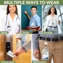 2 x Letter H Lanyards for ID Badges,Floral Badge Holder with Lanyard Badge Reel Retractable Keychain ID Name Tag Work Badge Clip for Teacher Women Work Office