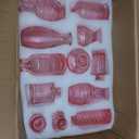 BEAHOT 24 Pack Pink Bud Vases in Bulk,Mini Glass Vintage Vases for Centerpieces,Wedding Decor, Small Flower Vases for Party & Home Decaration,Mother's Day (Pink)
