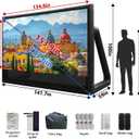 Inflatable Projector Screen I Air-Tight No-Blower Design,Made from TPU Tarpaulin,150 inch (Equivalent to 18ft) for Indoor & Outdoor Use Backyard, Pool, Party, Camping, Movie Night Parties