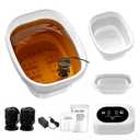 Ionic Foot Bath Detox Machine,Foot Detox Foot Bath Soak Tub with 2 Arrays,80 Disposable Foot Spa Liners,Detox Sea Salt,Folding Foot Spa Tub,Home Salon-Level Foot Soaking Tub