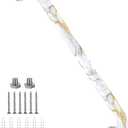 White Gold Marble Shower Grab Bar 24 Inch“ , Zepolu Stainless Steel Safety Bar Wall Mount bath grab bar, Bathroom Balance Handrail Shower Support Assist Handle for Elderly Senior Handicap 