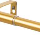 Gold Curtain Rods for Windows 30 to 52 Inch,3/4 Inch Curtain Rod Set For Indoor and Outdoor,Easy to Install