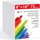 Simetufy 72 Pack 8 x 10 inch Canvas Boards for Painting Flat Canvas Panels Bulk Value Pack for Classes and Parties 100% Cotton for Acrylics Paint