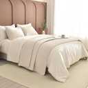 Sanracie California King Quilt Set 128"x 120", Wheat Colored 100% Cotton Oversized King Bedspread Coverlet Set Leaves Quilting 3Pcs Extra Large Wide Quilt Bedding Set for All Season Lightweight Soft