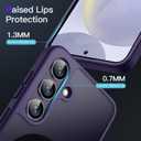 JETech Magnetic Case for Samsung Galaxy S24 5G, Compatible with MagSafe, Translucent Matte Back Shockproof Phone Cover (Cobalt Violet)