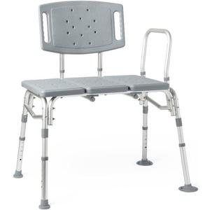 Medline Bariactric Tub Transfer Bench with Anti-Slip Suction Feet, Lightweight for Easy Movement, for Use as a Shower Bench or Bath Seat - 500lb Weight Capacity