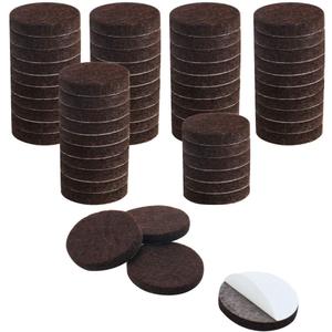 uxcell 60pcs Felt Pads Round Dia 1 1/2" Self Stick Anti-scratch Pads Reduce Noise for Furniture Leg Floor Protector Brown