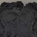 ZESICA Women's 2026 Summer Short Sleeve Maxi Dress Casual V Neck Hollow Out Eyelet Ruffle Swing A Line Long Dresses