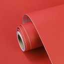 Red Peel and Stick Wallpaper Solid Red Contact Paper A Set of 15.7"x236" Matte Self Adhesive Waterproof Vinyl Roll for Wall Coverings,Cabinets,Countertops,Bedroom,Kitchen