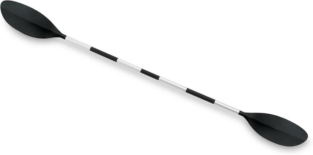 Intex 69629E 86" Kayak Paddle: Ribbed Spoon Shaped Blades – Durable Lightweight Shaft – Comfortable Grips – 3-Position Feather Adjustability – TUV RL Approved