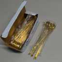 Urban Deco 16 Pieces Table Card Holder 8 inches Table Number Holders Place Steel Card Holders for Photos, Food Signs, Memo Notes, Weddings, Restaurants, Birthdays (Gold)