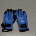 100% Waterproof Gloves for Men and Women, Winter Work Gloves for Cold Weather, Thermal Insulated Freezer Gloves, Touch Screen, With Grip, Blue, Small