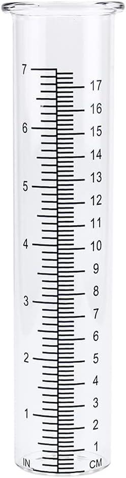 7" Capacity Rain Gauge Glass Replacement Tube for Yard Garden Outdoor Home (1PC)