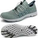 DLGJPA Women's Quick Drying Water Shoes Lightweight Sport Aqua Walk Shoes, 7.5, Green