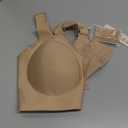 LetsJoli Jelly Bras for Women Push Up Bra Wireless No Underwire Supportive Full Coverage Plus Size for Older Women(Sand, XL)