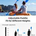 Abahub 210-230cm Adjustable Kayak Paddle for Kayak,Boating, 82.6''- 90.5''