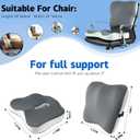 SFSFSCDF Memory Foam Comfort Seat CushionLumbar Support Pillow for Sciatica & TailboneOffice Chair CushionSuitable for OfficeChairs,Automobiles, Wheelchairs, Home and Office Use (Seat Cushion)