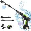 Homdox Cordless Pressure Washer w/ 40V Battery, 960 PSI Cordless Power Washer Battery Powered, Portable Pressure Washer w/ 6-in-1 Nozzle, Soap Container, Charger Included (Green)
