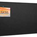 Lightomorrow Bulletin Board, 35 x 17 1/2 inches Felt Board - Decorative Pin Board, Cork Board Alternative for Wall, Foldable Self-Adhesive Vision Board Prayer Board with 20 Pushpins Black
