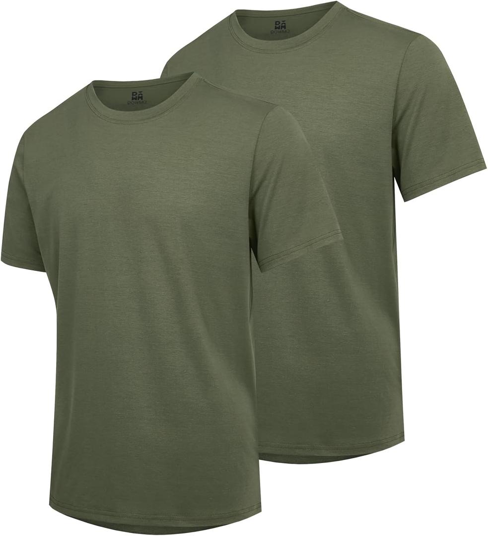 Mens T-Shirts Multi Pack Crewneck Cotton Tee Short Sleeve Classic Pullover Basic Summer Tops (White, XXXL)