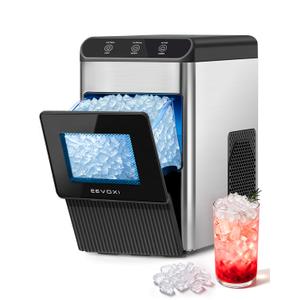 EEVOXI Nugget Ice Maker Countertop N1, 40 Lbs/24H Chewable Ice Machine | First Ice in 5 Minutes, Automatic Self-Cleaning, Quiet Operation, Compact Design for Everyday Drinks at Home or in the Office