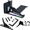 Lian Li ATX PC Case 4 Slots Vertical GPU Kit (VG4v4) - Premium Gen 5 Riser Cable PCI-E 5.0 x16-200mm, PCIe 3.0/4.0 Compatible, Adjustable Position - Fits Most PC Cases (VG4v4 Black)