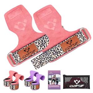 Weight Lifting Wrist Straps for Women, Adjustable Neoprene Padded Hand Grips Pro for Weightlifting, Double Layer Leather Gym Accessories Workout Straps for Deadlift, Crossfit & Pull up (Pair)