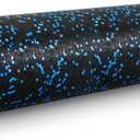 ProsourceFit High Density Foam Rollers 24 - inches long, Firm Full Body Athletic Massage Tool for Back Stretching, Yoga, Pilates, Post Workout Muscle Recuperation, Black/Blue