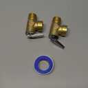 2 Pack Pressure Relief Valve, Boiler Relief Valve with 3/4" NPT Thread, PTFE Thread Seal Tape, Brass, for Hot Water and Cold Water Systems (30 Psi)