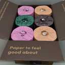 Amazon Aware 100% 3-ply Bamboo Toilet Paper, Unscented, 12 Rolls, 350 Sheets per roll,, Plastic-Free, Green