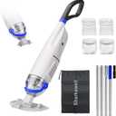 (2025 Upgraded) Cordless Pool Vacuum with Telescopic Pole, 60 Min Powerful Suction & Transparent Head, Rechargeable Handheld Cleaner for Above Ground Pools, Inground Pools, Hot Tubs and Spa