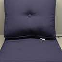 Greendale Home Fashions Outdoor Sunbrella Premium Deep Seat Cushion, 2 Piece Set, Canvas Navy