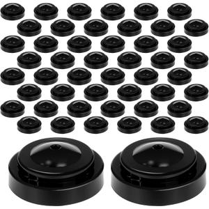 50 Pcs Black Miniature Flag Stand 0.24 Inches Hole Diamete Plastic Small Banner Stand Mini Flag Holder Base for Desk Garden Table Stick