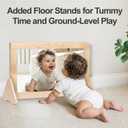 3-in-1 Baby Montessori Non-Shatter Sensory Mirror w/ 2 Pull Up Bars
