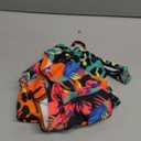 Hilinker Women's Leopard Bikini Swimsuits V Neck High Waisted 2 Piece Bathing Suits (Medium, Coral)