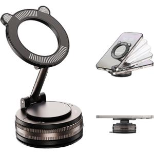 Magnetic Phone Holder Vacuum Suction Mount Strong Magnetic Car Mount