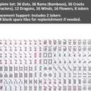 1.2" American Mahjong Tiles, 166 Tiles with White Color (Tiles Only, No Dice and Other Accessories)