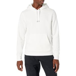 Amazon Essentials mens Pullover Sweatshirt Hoodie (Small, Bright White)