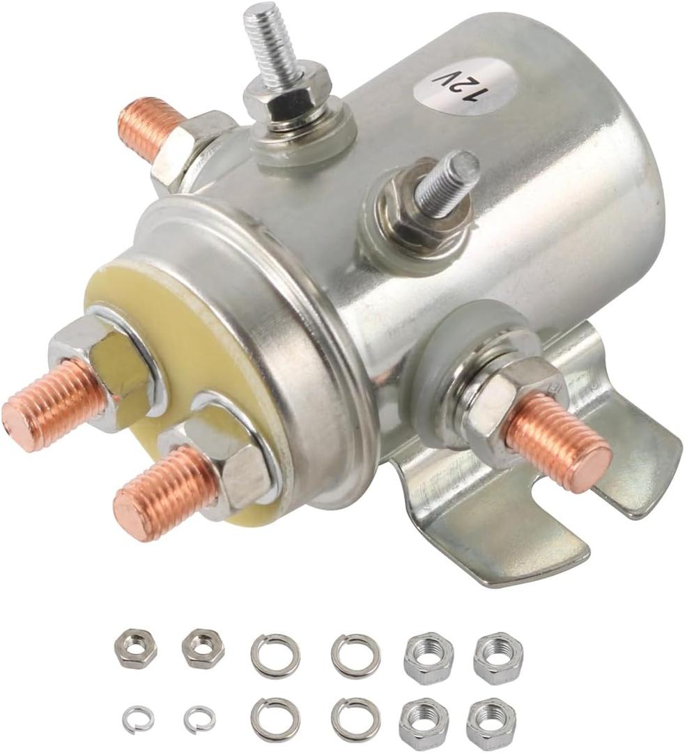 SPL6016 6 Terminal 12 Volt Solenoid 100 Amp Current Rating & Continuous Duty Replacement for Winch Golf Cart Ref 15-323, 15-386, 92-20172, 24401, 70-910