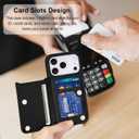 2 x Keallce for iPhone 17 Pro Case Wallet with 3 Card Holder, RFID Blocking Protection, Magnetic Clasps Credit Slots Shockproof Flip Cover for iPhone 17 Pro Men Women,6.3inch Black