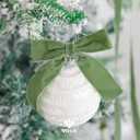 MEEDEE Olive Green Velvet Ribbon 1 Inch Single Face Nylon Velvet Ribbon 2 Rolls 20 Yards Moss Green Ribbons for Christmas Tree, Gift Wrappig, Rustic Wreath, Velvet Bow Making, Home Decor