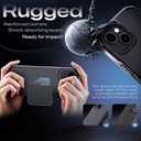 TEAM LUXURY Case for iPhone 15, 6.1 Inch [Military-Grade Drop Protection] Shockproof Rugged Protective Phone Cover, Non-Slip Grip - Wireless Charging Compatible - (Black)