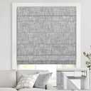 UNISHADES no Drill Cordless Roman Shades for Windows, 31" W × 64" H - 100% Blackout - Linen - Grey