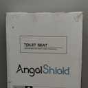 Elongated Toilet Seat Molded Wood Toilet Seat with Quietly Close and Quick Release Hinges, Easy to Install also Easy to Clean by Angol Shiold (Elongated, Original style)