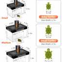 GOZILLA Adjustable Turtle Basking Platform with Basking Lamp, 11.8x7.9x7.9''Acrylic Turtle Topper & Dock, Hanging Platform Enclosure Warm Room for Small Turtles, Reptiles.(Large)