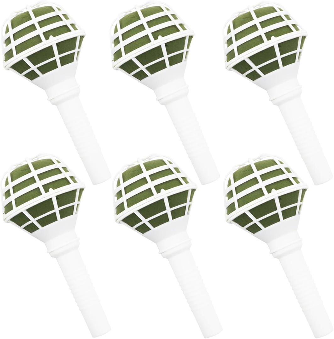 Etetevntt 6 PCS Bouquet Holders Foam Floral Handle Handle Bouquet Holder for DIY Wedding Foam Bouquet Handle Flower Arrangement Wedding Bouquet Supplies