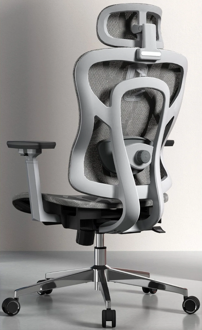 Logicfox Ergonomic Mesh Office Chair, High Back Desk Chair with 3D Armrests, Adaptive Thoracic Support, 3D Lumbar Support & Adjustable Headrest, Home Swivel Computer Chair with Tilt Function, LFMG004
