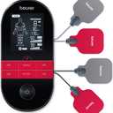 Beurer EM59 Digital 3-in-1 TENS Unit, EMS & Heat Therapy for Pain Relief & Relaxation, Muscle Stimulator with 2 Adjustable Channels, 64 Applications, Timer Function